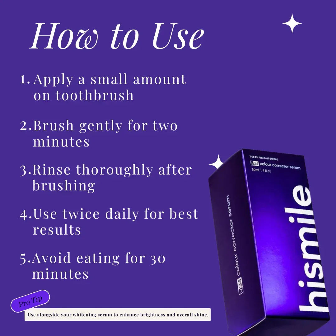Purple Whitening Toothpaste Stain Removal Oral Care