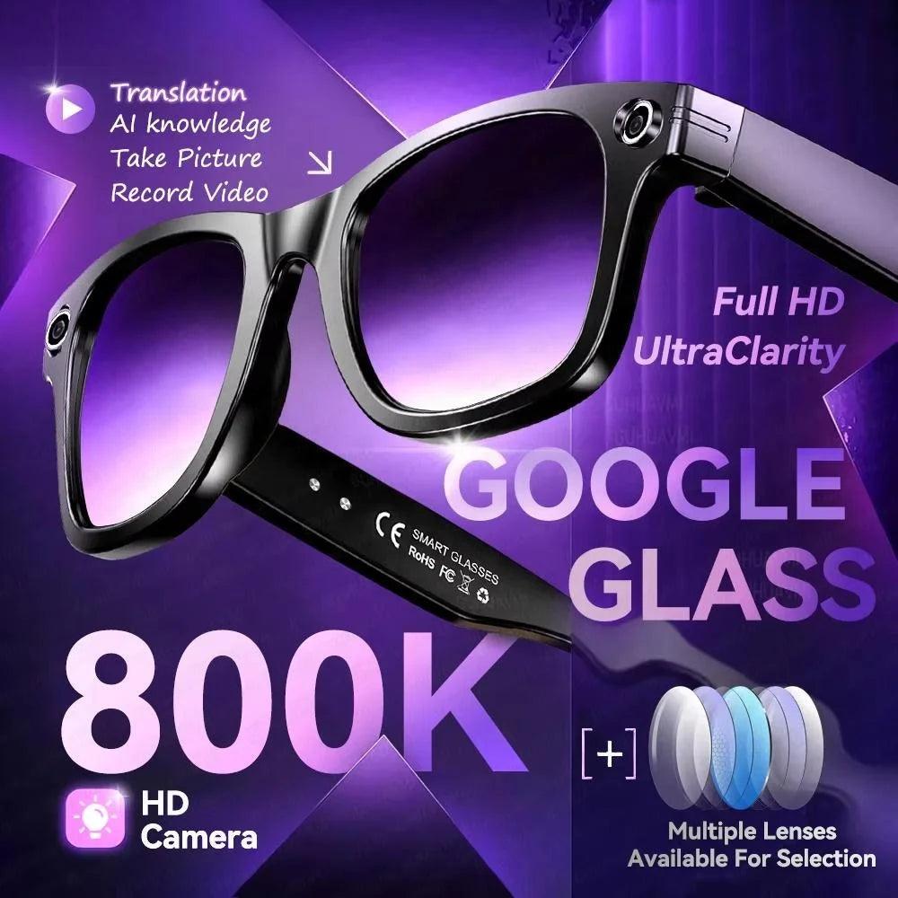 Sayante 2026 AI Smart Glasses with 8MP Camera Video Recording 20+ Languages Translation Sunglasses Bluetooth