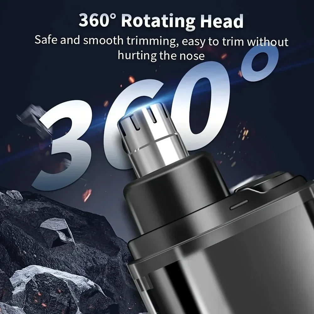 Nose Ear Hair Trimmer for Men Rechargeable Portable Fast Charge Compact Grooming Kit